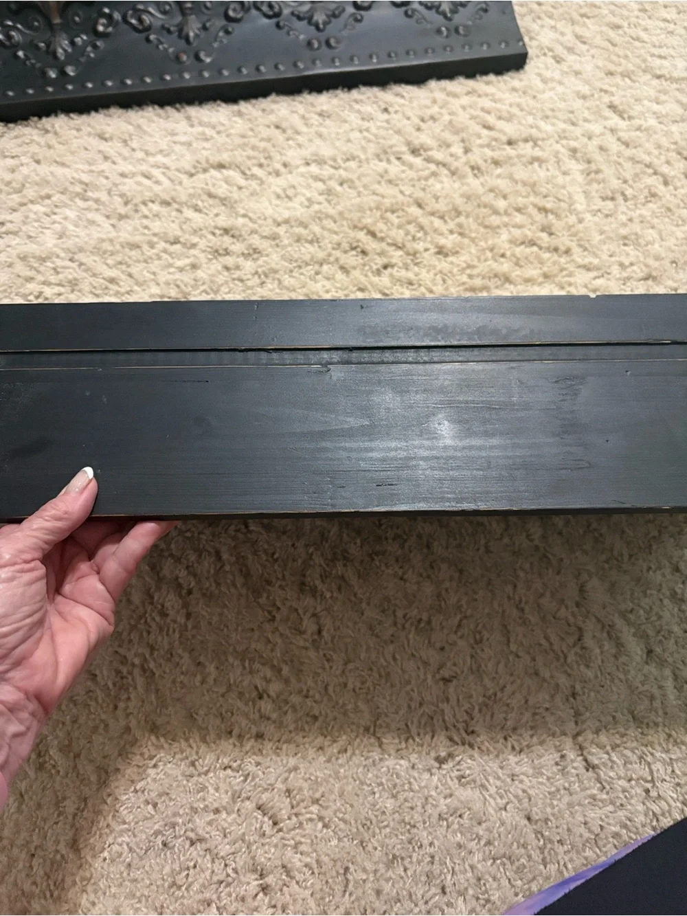 Ornate Bronze Wall Shelf with Antique Detailing